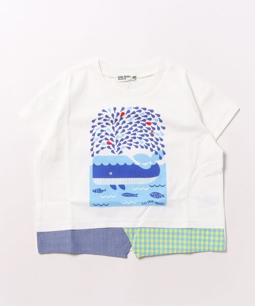 RAGMART（ラグマート）の「アニマルプリント半袖Tシャツ（Tシャツ/カットソー・キッズ・グリーン/ベージュ/ブルー/オフホワイト・130cm/120cm/110cm/100cm）」の2枚目の写真