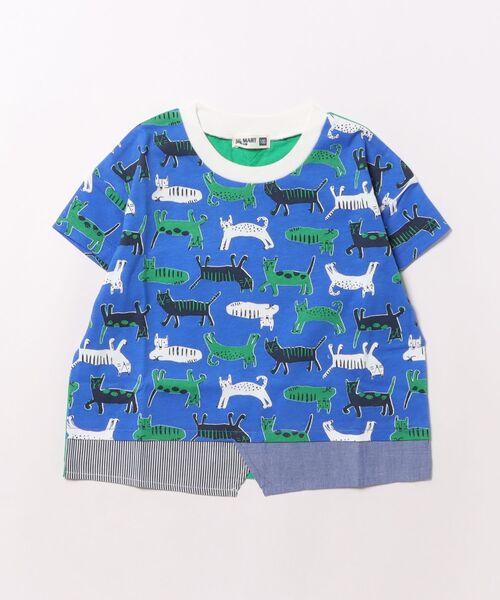 RAGMART（ラグマート）の「アニマルプリント半袖Tシャツ（Tシャツ/カットソー・キッズ・グリーン/ベージュ/ブルー/オフホワイト・130cm/120cm/110cm/100cm）」の4枚目の写真