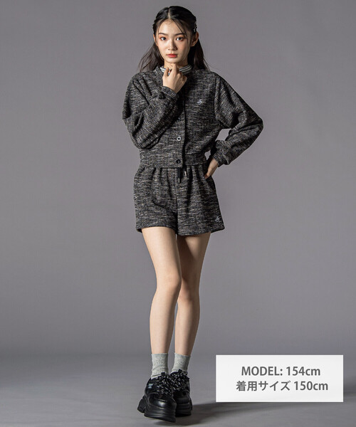 ZIDDY（ジディ）の「メランジカーディガン＆ボトムセット(130~160cm)（その他トップス・キッズ・ブラック/グレー・140cm/130cm/FREE/150cm）」の3枚目の写真