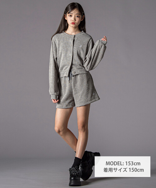 ZIDDY（ジディ）の「メランジカーディガン＆ボトムセット(130~160cm)（その他トップス・キッズ・ブラック/グレー・140cm/130cm/FREE/150cm）」の11枚目の写真