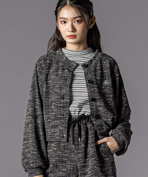 ZIDDY（ジディ）の「メランジカーディガン＆ボトムセット(130~160cm)（その他トップス・キッズ・ブラック/グレー・140cm/130cm/FREE/150cm）」の12枚目の写真