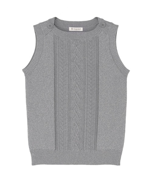 TOKYO SHIRTS（トウキョウシャツ）の「ボートネック レディースニットベスト（ベスト・レディース・グレー/サックスブルー/ネイビー・M/L/LL）」の2枚目の写真