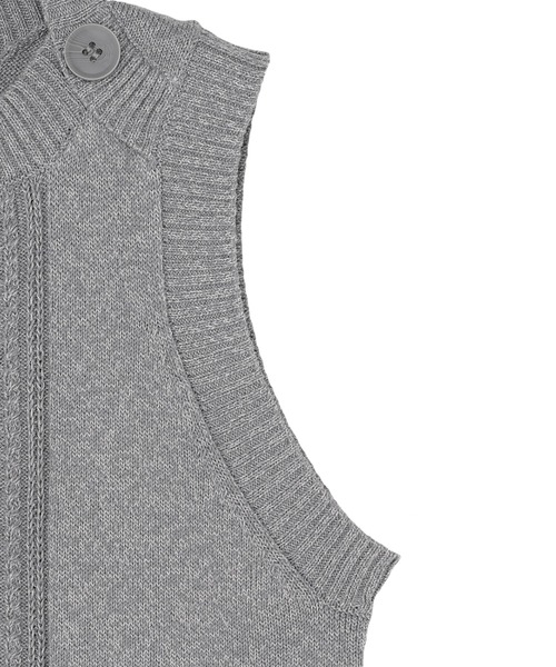 TOKYO SHIRTS（トウキョウシャツ）の「ボートネック レディースニットベスト（ベスト・レディース・グレー/サックスブルー/ネイビー・M/L/LL）」の7枚目の写真