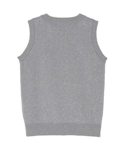 TOKYO SHIRTS（トウキョウシャツ）の「ボートネック レディースニットベスト（ベスト・レディース・グレー/サックスブルー/ネイビー・M/L/LL）」の5枚目の写真