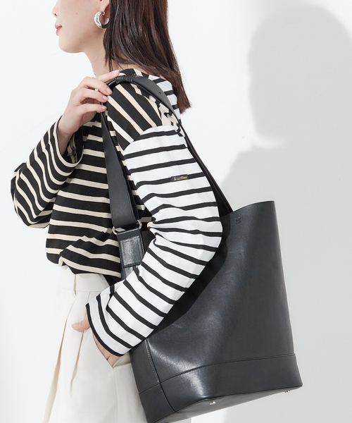 journal standard L'essage（ジャーナルスタンダードレサージュ）の「《追加》別注【Leminor/ルミノア】クレイジーボーダー：カットソー（Tシャツ/カットソー・レディース・ブラック/アイボリー・3）」の9枚目の写真