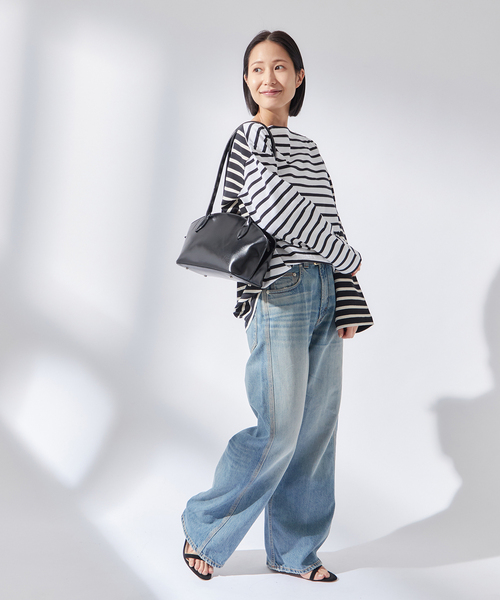 journal standard L'essage（ジャーナルスタンダードレサージュ）の「《追加》別注【Leminor/ルミノア】クレイジーボーダー：カットソー（Tシャツ/カットソー・レディース・ブラック/アイボリー・3）」の13枚目の写真