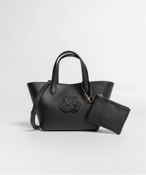 RANDA（ランダ）の「2WAY ポーチ付きモノグラムエンボストートバッグ（トートバッグ・レディース・ブラック/アイボリー/グレー・FREE）」の22枚目の写真