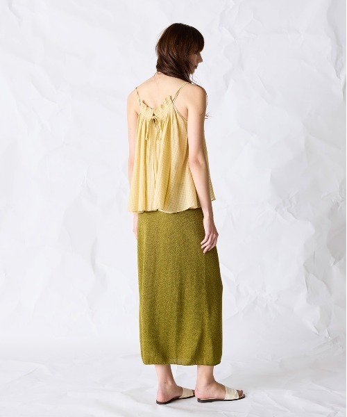 WALANCE（ワランス）の「paper knit wrap skirt（スカート・レディース・サンドベージュ/オリーブ/ブラック・FREE）」の8枚目の写真