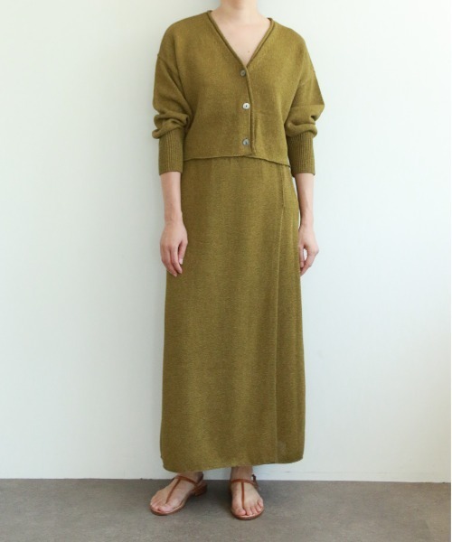 WALANCE（ワランス）の「paper knit wrap skirt（スカート・レディース・サンドベージュ/オリーブ/ブラック・FREE）」の22枚目の写真
