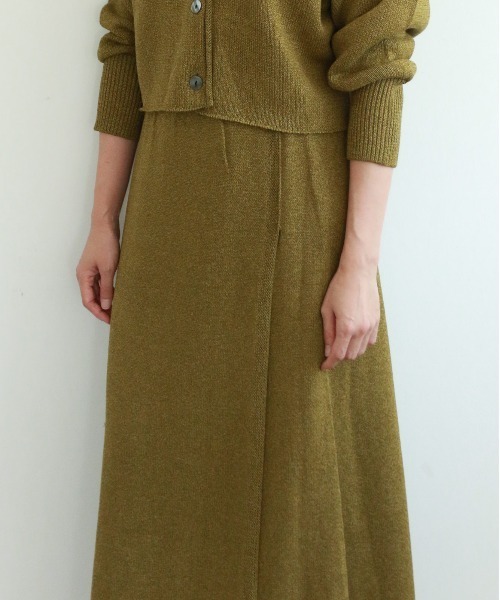 WALANCE（ワランス）の「paper knit wrap skirt（スカート・レディース・サンドベージュ/オリーブ/ブラック・FREE）」の21枚目の写真