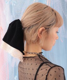 CAROLINA GLASER | ベロア レース ヘアゴム(ネックレス)