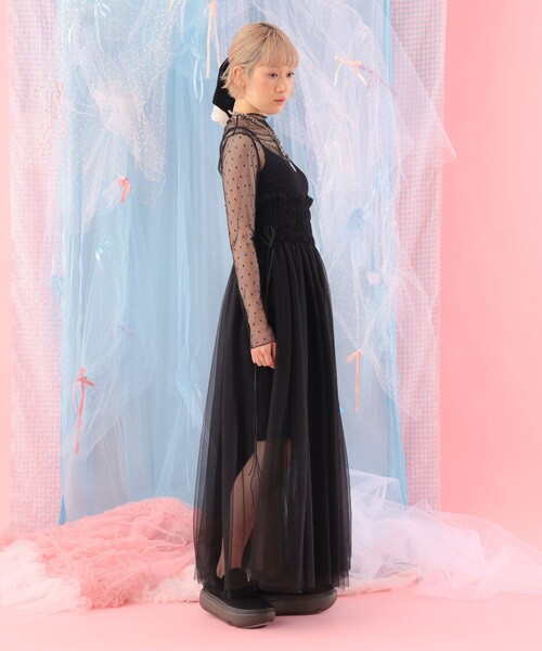 CAROLINA GLASER（カロリナ グレイサー）の「ベロア レース ヘアゴム（ネックレス・レディース・ブラック・ONE SIZE）」の5枚目の写真