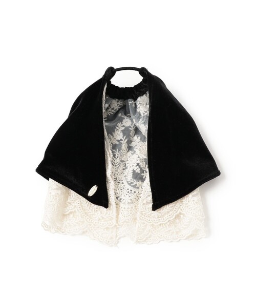 CAROLINA GLASER（カロリナ グレイサー）の「ベロア レース ヘアゴム（ネックレス・レディース・ブラック・ONE SIZE）」の7枚目の写真