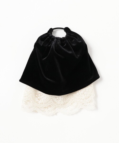 CAROLINA GLASER（カロリナ グレイサー）の「ベロア レース ヘアゴム（ネックレス・レディース・ブラック・ONE SIZE）」の9枚目の写真