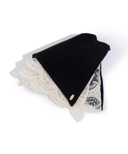 CAROLINA GLASER（カロリナ グレイサー）の「ベロア レース ヘアゴム（ネックレス・レディース・ブラック・ONE SIZE）」の12枚目の写真