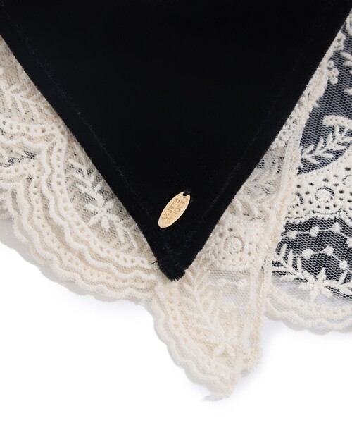 CAROLINA GLASER（カロリナ グレイサー）の「ベロア レース ヘアゴム（ネックレス・レディース・ブラック・ONE SIZE）」の13枚目の写真