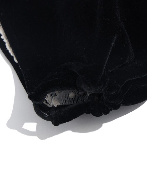 CAROLINA GLASER（カロリナ グレイサー）の「ベロア レース ヘアゴム（ネックレス・レディース・ブラック・ONE SIZE）」の14枚目の写真