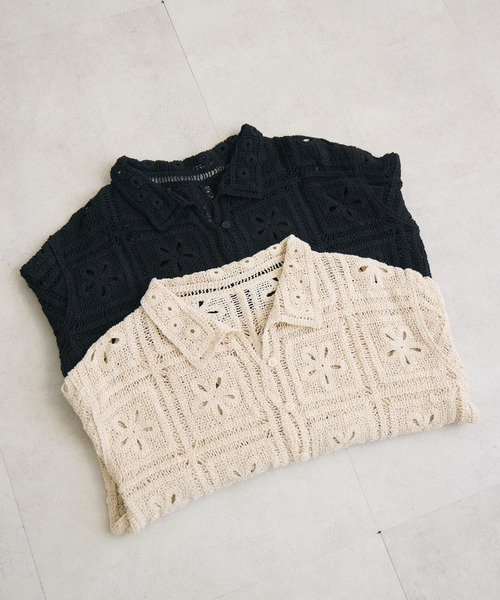 RU.TI.LE(ルチル)の「【RU.TI.LE】フラワーモチーフクロシェトップス(その他トップス・レディース・アイボリー/ブラック・MEDIUM)」の13枚目の写真