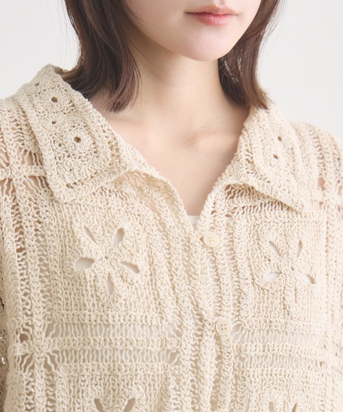 RU.TI.LE(ルチル)の「【RU.TI.LE】フラワーモチーフクロシェトップス(その他トップス・レディース・アイボリー/ブラック・MEDIUM)」の22枚目の写真