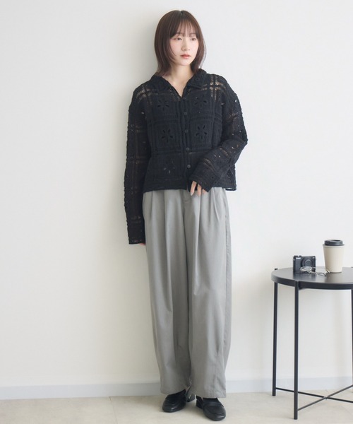 RU.TI.LE(ルチル)の「【RU.TI.LE】フラワーモチーフクロシェトップス(その他トップス・レディース・アイボリー/ブラック・MEDIUM)」の12枚目の写真