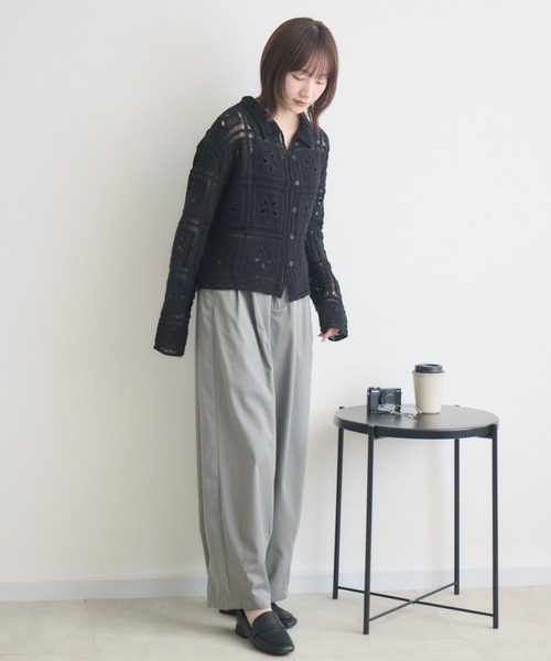 RU.TI.LE(ルチル)の「【RU.TI.LE】フラワーモチーフクロシェトップス(その他トップス・レディース・アイボリー/ブラック・MEDIUM)」の11枚目の写真