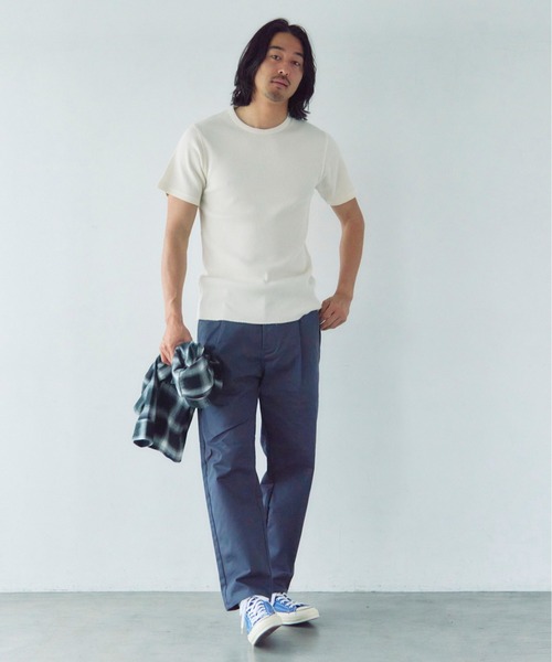 UNIVERSAL OVERALL(ユニバーサルオーバーオール)の「UNIVERSAL OVERALL Adictive TUCK TAPERD(その他パンツ・メンズ・チャコール/ブラック/ベージュ・32inch/30inch/34inch)」の14枚目の写真