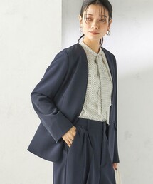 SHIPS | 〈接触冷感 / UVカット〉Refinel カラーレス ジャケット（セレモニー対応可）(ノーカラージャケット)