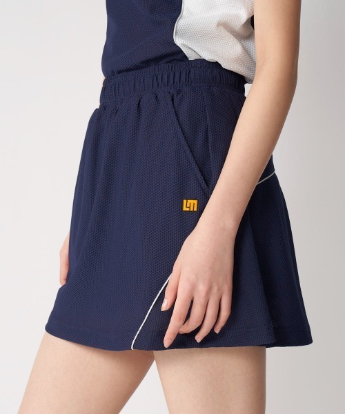Loudmouth(ラウドマウス)の「LOUDMOUTH/ラウドマウス ゴルフウェア 吸汗速乾 UVカット メッシュリブ フレアスカート(スカート・レディース・ライトイエロー/オレンジ/ネイビー/ホワイト・S/M/L/LL)」の13枚目の写真