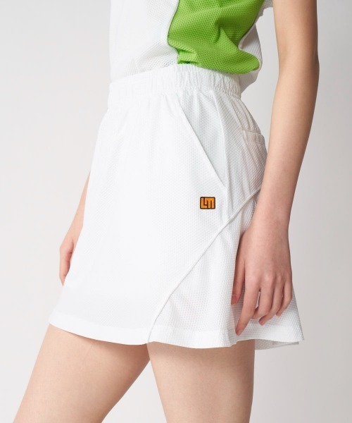 Loudmouth(ラウドマウス)の「LOUDMOUTH/ラウドマウス ゴルフウェア 吸汗速乾 UVカット メッシュリブ フレアスカート(スカート・レディース・ライトイエロー/オレンジ/ネイビー/ホワイト・S/M/L/LL)」の6枚目の写真