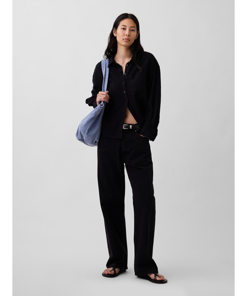 GAP（ギャップ）の「リネンブレンド オーバーサイズシャツ（シャツ/ブラウス・レディース・ブラック/ピンク/ホワイト/ブルー/ベージュ/イエロー・XXS/L/M/S/XS）」の10枚目の写真