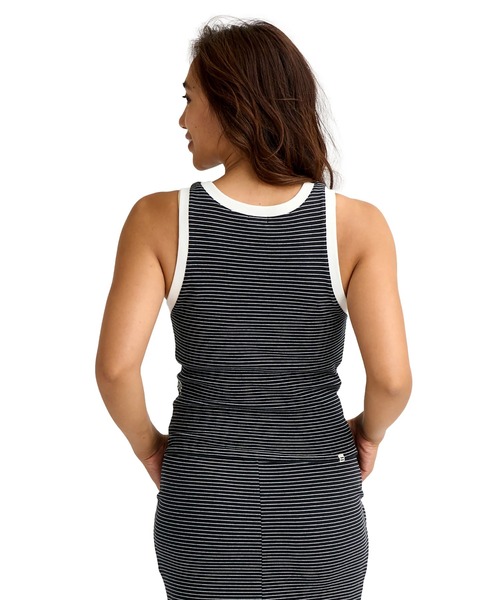 BILLABONG(ビラボン)の「BILLABONG ウィメンズ 2WAY STRIPED RIB TAN タンクトップ 【2026年春夏モデル】/ビラボンショート丈リブタンク(タンクトップ・レディース・ブラック/ホワイト・MEDIUM)」の7枚目の写真