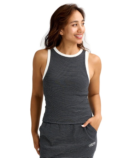 BILLABONG(ビラボン)の「BILLABONG ウィメンズ 2WAY STRIPED RIB TAN タンクトップ 【2026年春夏モデル】/ビラボンショート丈リブタンク(タンクトップ・レディース・ブラック/ホワイト・MEDIUM)」の8枚目の写真