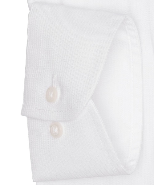 TOKYO SHIRTS(トウキョウシャツ)の「形態安定ノンアイロン ボタンダウン 長袖ビジネスワイシャツ(大きいサイズ・長いサイズ)(ビジネスシャツ・メンズ・ホワイト・首回り39cm-裄丈88cm/首回り41cm-裄丈90cm/首回り42cm-裄丈90cm/首回り43cm-裄丈90cm/首回り45cm-裄丈82cm/首回り45cm-裄丈86cm/首回り45cm-裄丈90cm/首回り47cm-裄丈86cm/首回り47cm-裄丈90cm)」の3枚目の写真