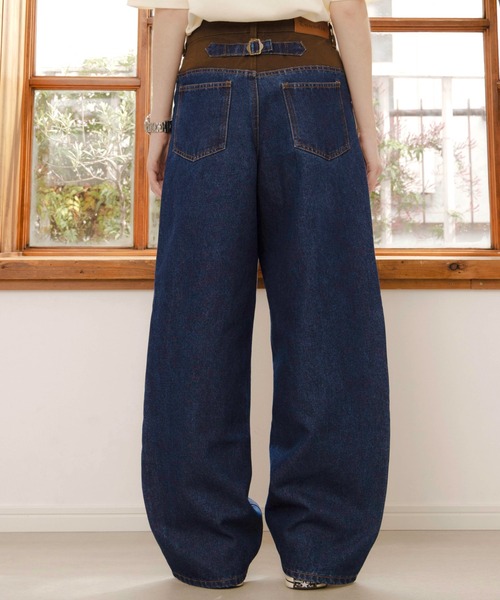 Zooodle(ズードル)の「Switching wide denim pants - 切替ワイドデニムパンツ -(デニムパンツ・メンズ・インディゴブルー・MEDIUM/LARGE)」の7枚目の写真