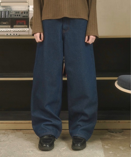 Zooodle(ズードル)の「Switching wide denim pants - 切替ワイドデニムパンツ -(デニムパンツ・メンズ・インディゴブルー・MEDIUM/LARGE)」の13枚目の写真