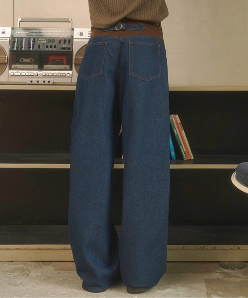 Zooodle(ズードル)の「Switching wide denim pants - 切替ワイドデニムパンツ -(デニムパンツ・メンズ・インディゴブルー・MEDIUM/LARGE)」の21枚目の写真
