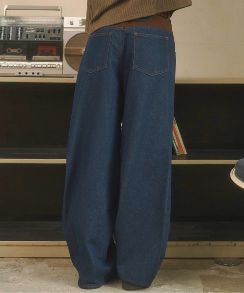 Zooodle(ズードル)の「Switching wide denim pants - 切替ワイドデニムパンツ -(デニムパンツ・メンズ・インディゴブルー・MEDIUM/LARGE)」の20枚目の写真
