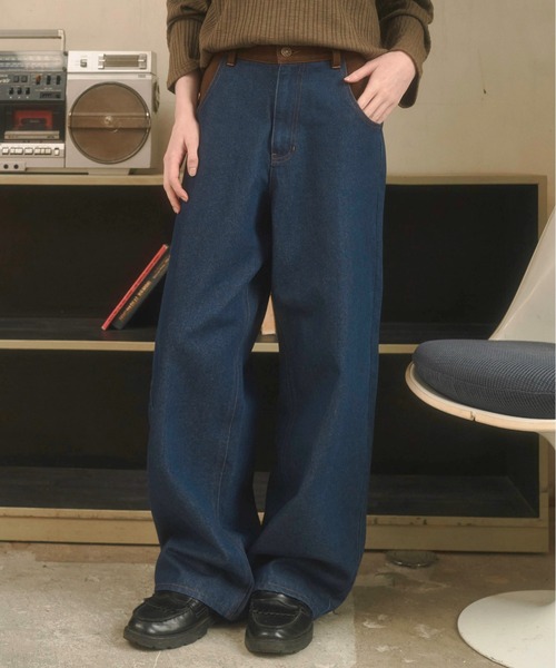 Zooodle(ズードル)の「Switching wide denim pants - 切替ワイドデニムパンツ -(デニムパンツ・メンズ・インディゴブルー・MEDIUM/LARGE)」の22枚目の写真