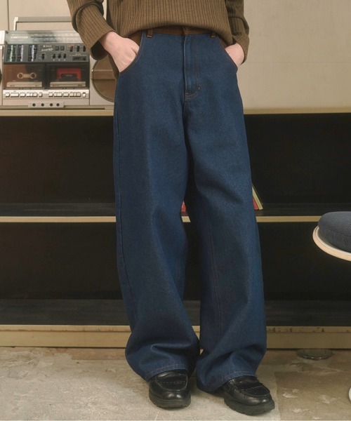 Zooodle(ズードル)の「Switching wide denim pants - 切替ワイドデニムパンツ -(デニムパンツ・メンズ・インディゴブルー・MEDIUM/LARGE)」の20枚目の写真