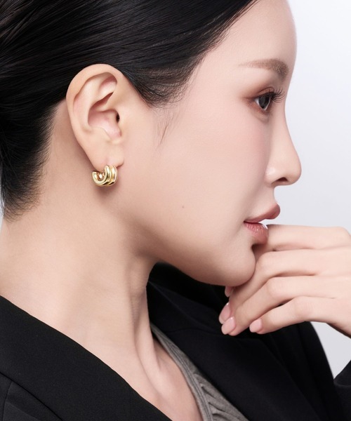 Lyvi(ライビィ)の「Dewy Bold Pierce / 金属アレルギー対応(ピアス(両耳用)・レディース・シルバー/ゴールド・FREE)」の5枚目の写真