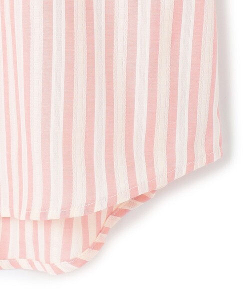 J.PRESS YORK STREET(ジェイプレスヨークストリート)の「【WOMEN】ピンタック バンドカラーストライプブラウス(シャツ/ブラウス・レディース・ベージュ系1/サックスブルー系1/ピンク系1/ブラック系1/ホワイト系・F)」の9枚目の写真