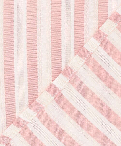J.PRESS YORK STREET(ジェイプレスヨークストリート)の「【WOMEN】ピンタック バンドカラーストライプブラウス(シャツ/ブラウス・レディース・ベージュ系1/サックスブルー系1/ピンク系1/ブラック系1/ホワイト系・F)」の11枚目の写真