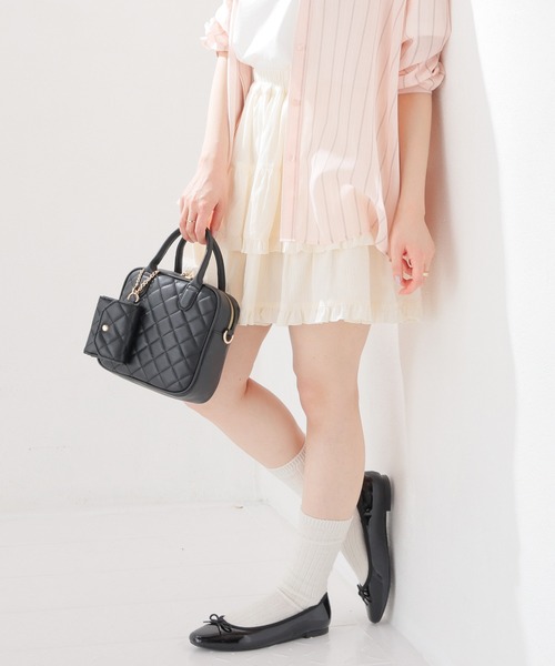 Honeys(ハニーズ)の「裏地パンツ付ティアードスカート(スカート・キッズ・ホワイト/アイボリー/ブラック・150cm/L/M/S)」の1枚目の写真