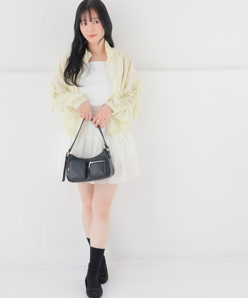 Honeys(ハニーズ)の「裏地パンツ付ティアードスカート(スカート・キッズ・ホワイト/アイボリー/ブラック・150cm/L/M/S)」の11枚目の写真