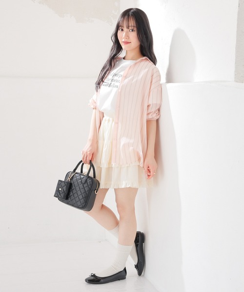 Honeys(ハニーズ)の「裏地パンツ付ティアードスカート(スカート・キッズ・ホワイト/アイボリー/ブラック・150cm/L/M/S)」の16枚目の写真