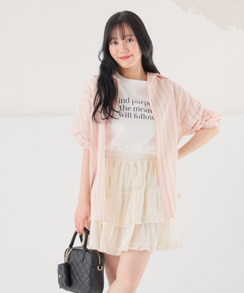 Honeys(ハニーズ)の「裏地パンツ付ティアードスカート(スカート・キッズ・ホワイト/アイボリー/ブラック・150cm/L/M/S)」の18枚目の写真