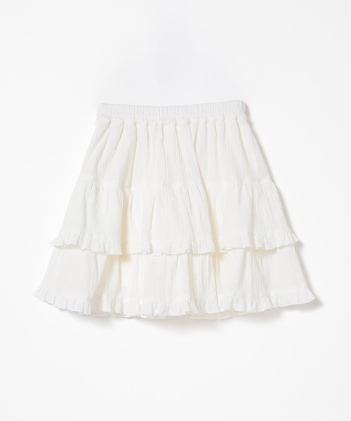 Honeys(ハニーズ)の「裏地パンツ付ティアードスカート(スカート・キッズ・ホワイト/アイボリー/ブラック・150cm/L/M/S)」の20枚目の写真