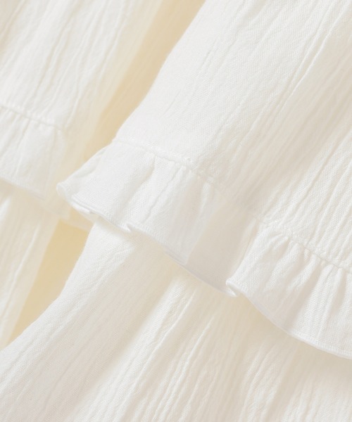 Honeys(ハニーズ)の「裏地パンツ付ティアードスカート(スカート・キッズ・ホワイト/アイボリー/ブラック・150cm/L/M/S)」の8枚目の写真