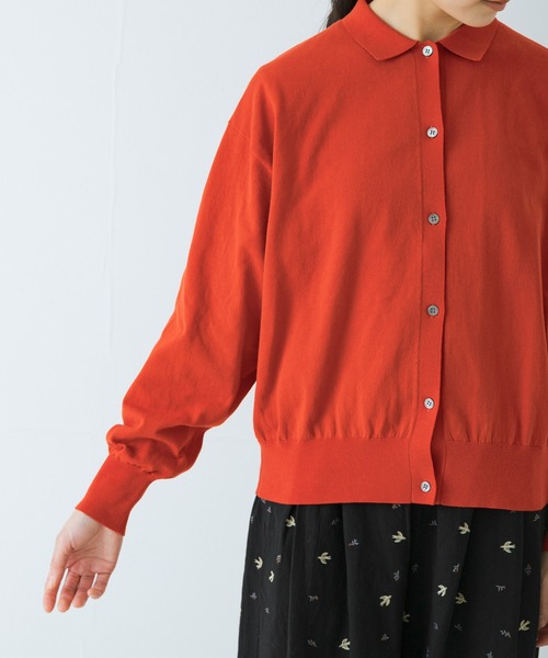 かぐれ(カグレ)の「コットンハイゲージポロニットカーディガン(カーディガン/ボレロ・レディース・レッド/ブラック・FREE)」の19枚目の写真