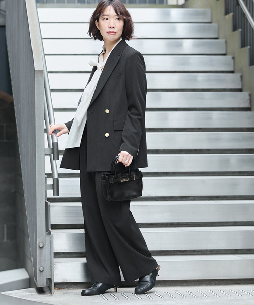 journal standard L'essage(ジャーナルスタンダードレサージュ)の「ヴィスポリギャバ パンツ(スラックス・レディース・グレー/ネイビー・36/34/38)」の10枚目の写真